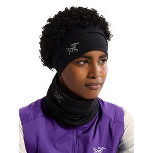 4828 Rho Headband | Light Warm Torrent Microfleece Black, Small
